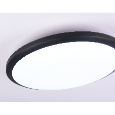 Потолочный светодиодный светильник Ambrella light FZ1234 BK черный IP44 42W 6400К D370*55 (Без ПДУ)