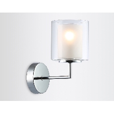 Настенный светильник Ambrella light LH56005 СH/FR хром/белый матовый E14 max 40W 190*120*220