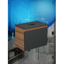 Тумба подвесная под раковину Bau Dream Blackwood 50, 1 ящик графит