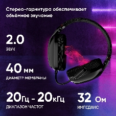 Гарнитура Oklick HS-L750G чёрный, беспроводная + проводная, радиоканал, до 18 ч