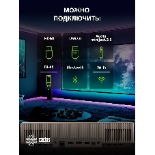 Проектор Cactus CS-U2.WT DLP 800Lm ANSI (1920x1080) 15000:1 ресурс лампы:50000часов 2xUSB typeA 2xHDMI 1.78кг