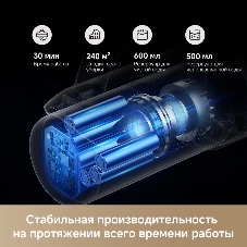 Пылесос вертикальный моющий Dreame Trouver K30 белый, питание от аккумулятора, 300 Вт, уборка сухая/влажная, пылесборник 0.5 л, работа от АКБ max 30 мин