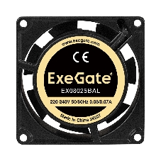 Вентилятор для корпуса ExeGate EX08025BAL черный, 80 мм, 2600 об/мин, 32 дБ