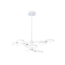 Подвесной светодиодный светильник Ambrella light FL51642/8 WH/GD белый/золото 3000K/4200K/6400K 67W D1000*850 (Без ПДУ)