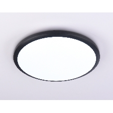 Потолочный светодиодный светильник Ambrella light FZ1234 BK черный IP44 42W 6400К D370*55 (Без ПДУ)