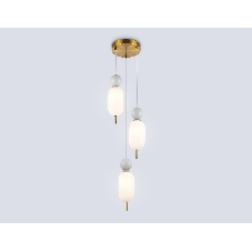 Светильник Ambrella light LH53102/3 BS/GR/FR латунь/серый/белый матовый G9*3 max 28W D260*1525