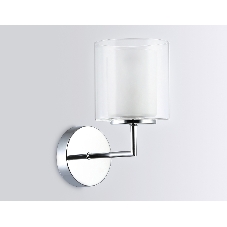 Настенный светильник Ambrella light LH56005 СH/FR хром/белый матовый E14 max 40W 190*120*220