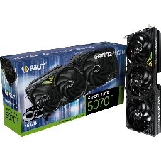 Видеокарта Palit GeForce RTX 5070 Ti GamingPro-S OC, 16 GB GDDR7, 256 bit, 3xDisplayPort, HDMI, GPU 2482 MHz