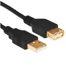 Кабель 5bites UC5011-030A USB2.0, AM/AF, зол.разъемы, ферр.кольца, 3м., черный