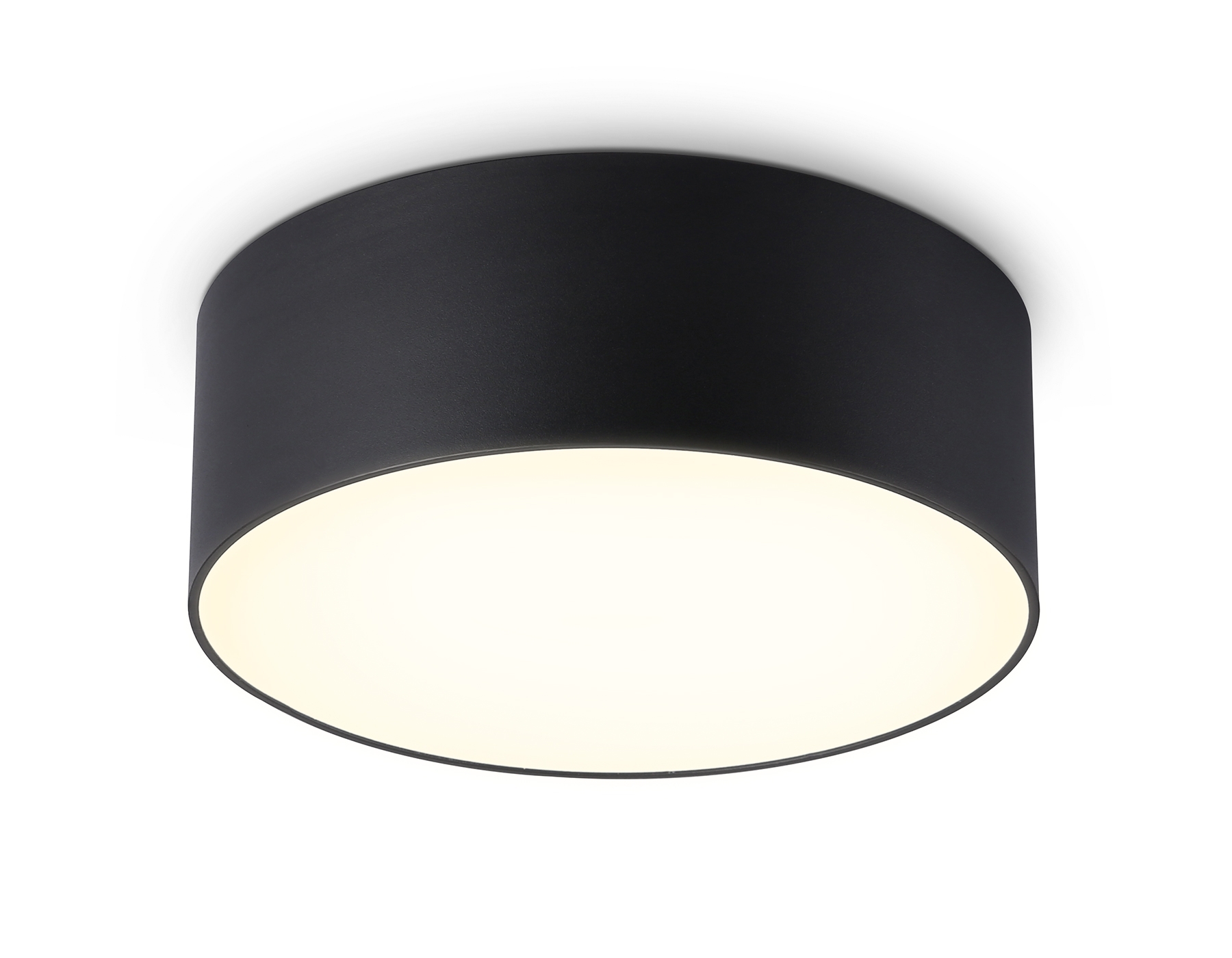 Потолочный светодиодный светильник Ambrella light FV5513 BK черный LED 15W 3000K D120*58 (Без ПДУ)