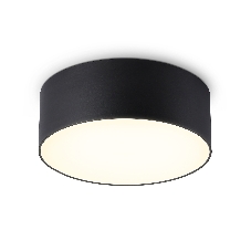 Потолочный светодиодный светильник Ambrella light FV5513 BK черный LED 15W 3000K D120*58 (Без ПДУ)