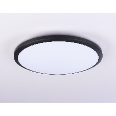 Потолочный светодиодный светильник Ambrella light FZ1234 BK черный IP44 42W 6400К D370*55 (Без ПДУ)