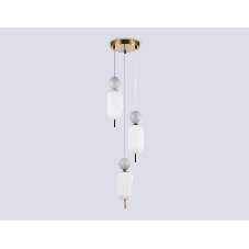 Светильник Ambrella light LH53102/3 BS/GR/FR латунь/серый/белый матовый G9*3 max 28W D260*1525
