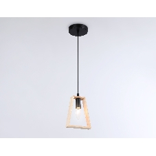 Светильник Ambrella light TR80497 BK/LW черный/светлое дерево E14 max 60W D150*1000