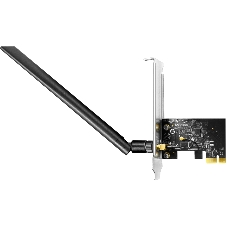 Адаптер Wi-Fi AC650 Dual Band Wi-Fi PCIe Adapter, 433Mbps at 5GHz + 200Mbps at 2.4GHz,1 5dBi Antenna, Windows 10/11, Dual Brackets, Windows 10/11;