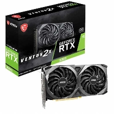 Видеокарта MSI GeForce RTX 3060 VENTUS 2X OC (LHR), 12 GB GDDR6, 192 bit, 3xDisplayPort, HDMI, GPU 1320 MHz