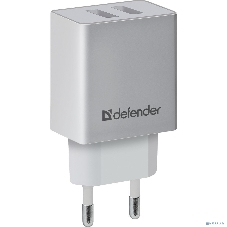Сетевой адаптер Defender 2xUSB, 2.1А, белый (UPA-22)