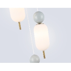 Светильник Ambrella light LH53102/3 BS/GR/FR латунь/серый/белый матовый G9*3 max 28W D260*1525