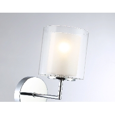 Настенный светильник Ambrella light LH56005 СH/FR хром/белый матовый E14 max 40W 190*120*220