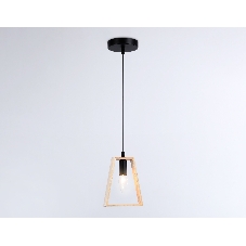 Светильник Ambrella light TR80497 BK/LW черный/светлое дерево E14 max 60W D150*1000