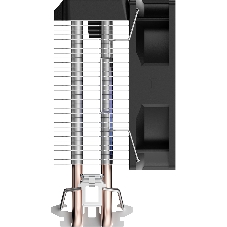 Кулер для процессора Ocypus Gamma A20 BK ARGB, 92mm FARGB FAN, Top FARGB Panel, 2 HEAT PIPES, 3-PIN, 1900 RPM, 21DBA, HYDRO BEARING, LGA115X/1200/1700/18XX, AM4/AM5