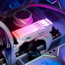 Оперативная память Kingston Fury Beast RGb, DDR5, 64Gb (2x32Gb), 6000MHz, CL36, DIMM, с радиаторами, RGb, белый