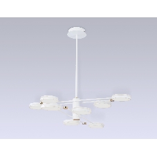 Подвесной светодиодный светильник Ambrella light FL51642/8 WH/GD белый/золото 3000K/4200K/6400K 67W D1000*850 (Без ПДУ)