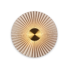 Настенный светильник Ambrella light LH72643 BR/WH латунь/бежевый 6W 3000K D300*100
