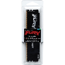 Оперативная память Kingston Fury Beast, DDR5, 16Gb (1x16Gb), 6400MHz, CL32, DIMM, с радиатором, черный