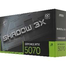 Видеокарта MSI GeForce RTX 5070 SHADOW 3X OC, 12 GB GDDR7, 192 bit, 3xDisplayPort, HDMI, GPU 2330 MHz