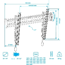 Кронштейн Arm media PLASMA-12 черный Кр. стал. наст. для TV 35