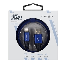 Кабель Crown USB - Lightning CMCU-3103L blue