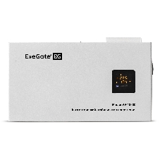 Стабилизатор напряжения ExeGate Master AV-10000 (10000ВА, 140-260В, цветной дисплей, 220В±8%, КПД 98%, 5 уровней защиты, задержка, усиленный метал.корпус, клем.колодка+евророзетка, RTL)