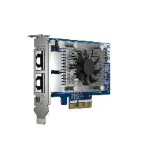 Сетевая карта QNAP QXG-10G2T-X710 LAN Expansion Card, PCIe Gen 3, Two 10GbE (10G/5G/2.5G/1G/100M)) Ports with SR-IOV and iSCSI, Block-based, Supports Multiple Virtual Disk Modes