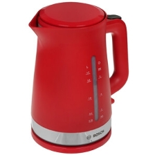 Электрочайник Bosch TWK4M224 красный, 1.7 л, 2200 Вт, скрытый нагревательный элемент