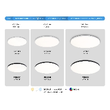 Умный светодиодный светильник FZ2004 BK черный IP54 20W 3000K-6500K+RGB Wi-Fi Алиса/Tuya/Smart Home/Alexa D300*55 (ПДУ ИК)