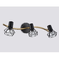 Светильник Ambrella light TR8657/3 BK/GD черный/золото E14/3 max 60W 550*100*185