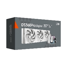 Система охлаждения Water Cooling System PCCooler DS360 Pro Digital WH (310W, 360mm, LED temp., White, Fans: 3x120mm, 66CFM, 34.3dBA, 2200RPM/ Pump height 85mm, 15dBA, 2600RPM, Rad thickness 27mm/ S: 1851, 1700, 1200, 115X, 20XX, AM5, AM4)