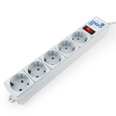Фильтр-удлинитель Power Cube B 3,0 м 5 розеток (серый) 10А/2,2 кВт