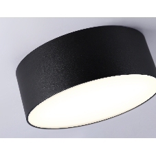 Потолочный светодиодный светильник Ambrella light FV5513 BK черный LED 15W 3000K D120*58 (Без ПДУ)