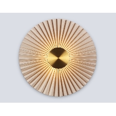 Настенный светильник Ambrella light LH72643 BR/WH латунь/бежевый 6W 3000K D300*100