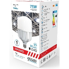 Лампа светодиодная Elementary T140 75Вт 6500К E40 7000лм Promo Gauss 60438