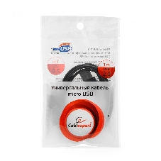 Кабель USB2.0 Pro Cablexpert CC-mUSB2-AMBM-1M, AM/microBM 5P, 1м, экран, черный, пакет