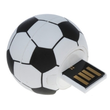 Флешка USB Smartbuy Wild FB (SB16GbFB), 16Gb, USB 2.0, R/W 15/5, белый/черный Футбольный Мяч