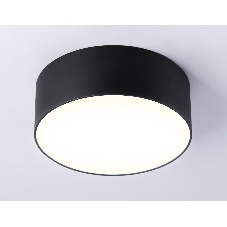 Потолочный светодиодный светильник Ambrella light FV5513 BK черный LED 15W 3000K D120*58 (Без ПДУ)