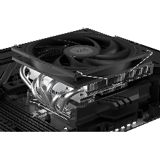 Кулер для процессора PCCooler RC600-67 (125W, 4-pin PWM, 67.5mm, Al, 4x6mm, 1x120мм, 62.5CFM, 32.5dBA, 2300RPM, S: 1851/1700/1200/115X, AM5/AM4, черный)