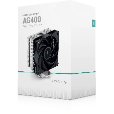 Кулер для процессора DEEPCOOL AG400 черный, 120 мм, алюминий/медь, 2000 об/мин, 31.6 дБ, 4 pin, 220 Вт, 150 мм