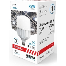 Лампа светодиодная Elementary T140 75Вт 6500К E40 7000лм Promo Gauss 60438