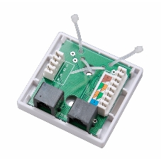 Рoзетка комбинированная внешняя Rexant, RJ-45(8P-8C) + RJ-11(6P-4C), UTP неэкранированная