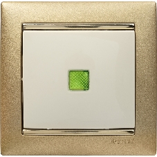 Выключатель Legrand 774310 Valena 10А c подсветкой, сл. кость